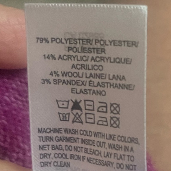 LUCKY BRAND V NECK SWEATER SMALL MEDIUM PURPLE - Picture 7 of 8